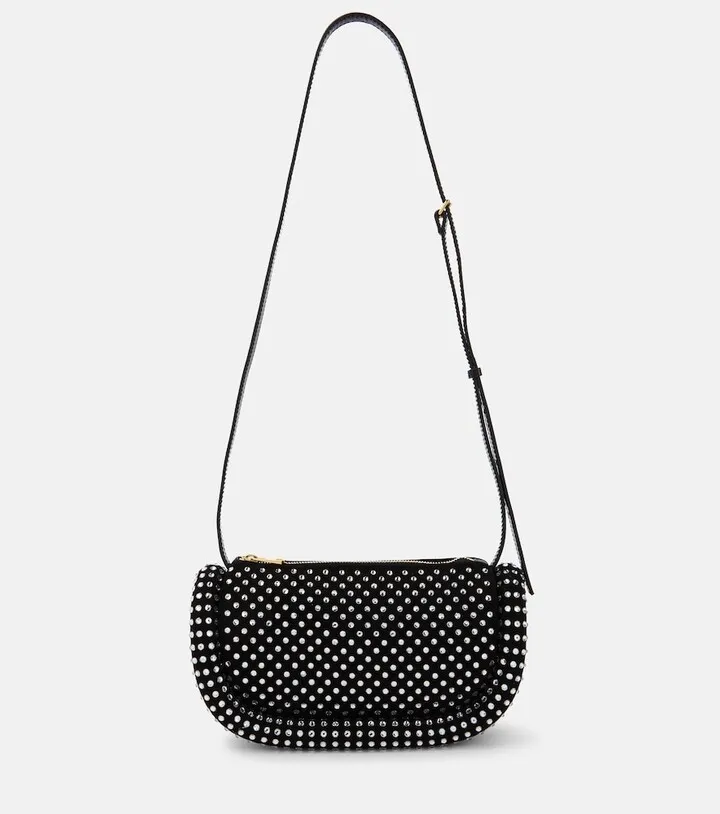Bumper-12 suede shoulder bag