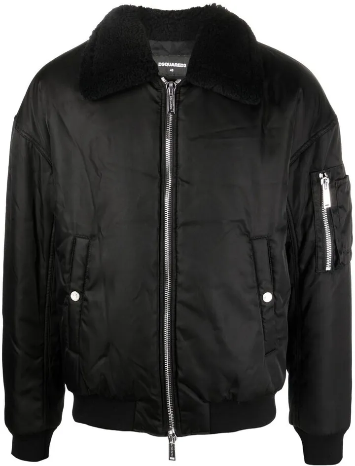 Logo-Print Bomber Jacket