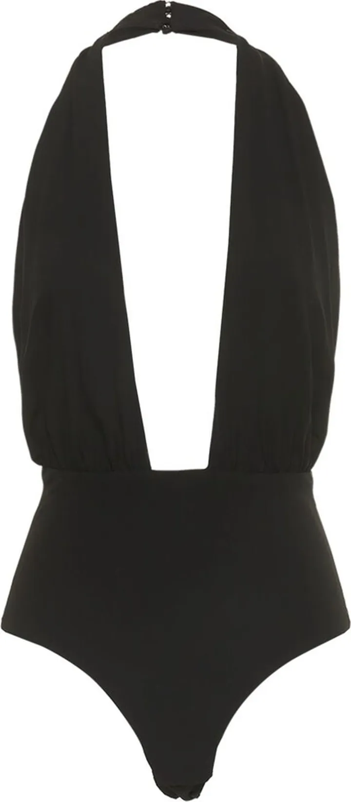 Viscose draped cross halter neck body