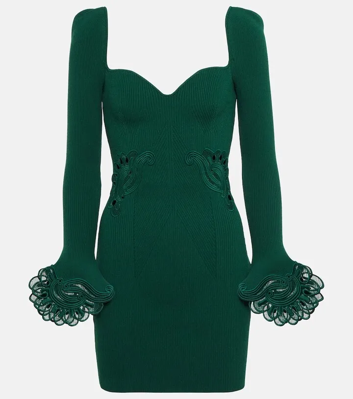 Ribbed knit minidress