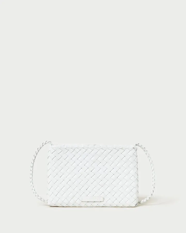 Marison White Woven Crossbody