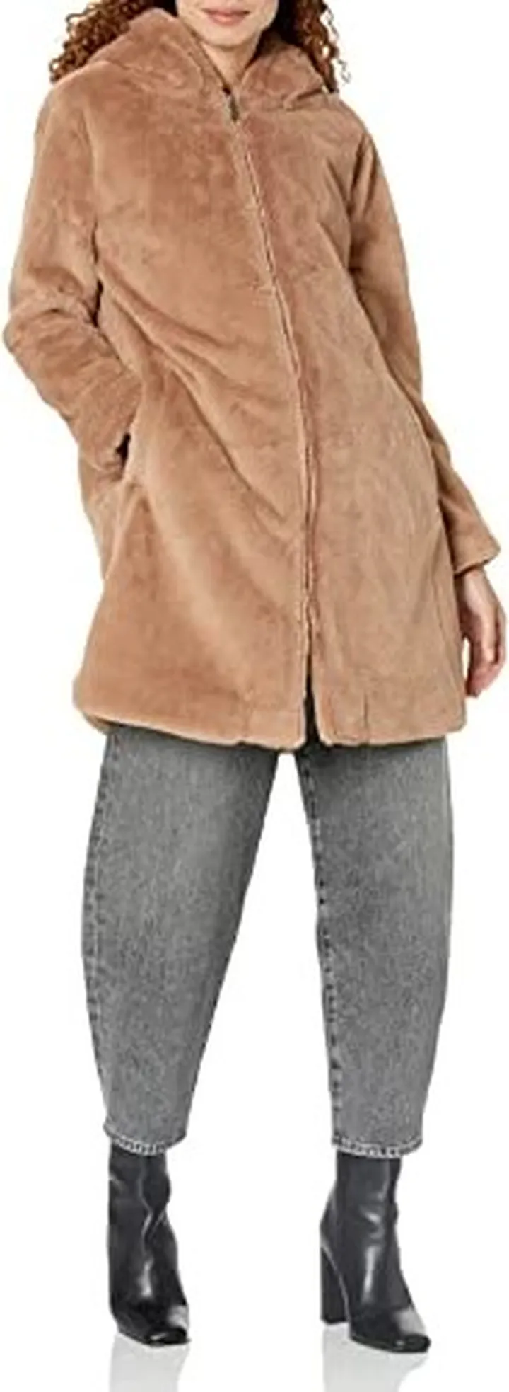 URBAN REPUBLIC Women's Juniors Long Faux Fur Jacket