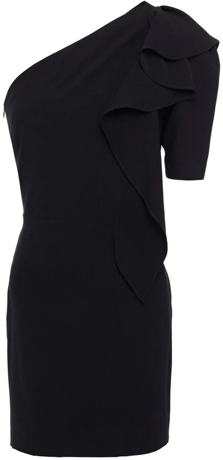 Mosby one-shoulder ruffled crepe mini dress