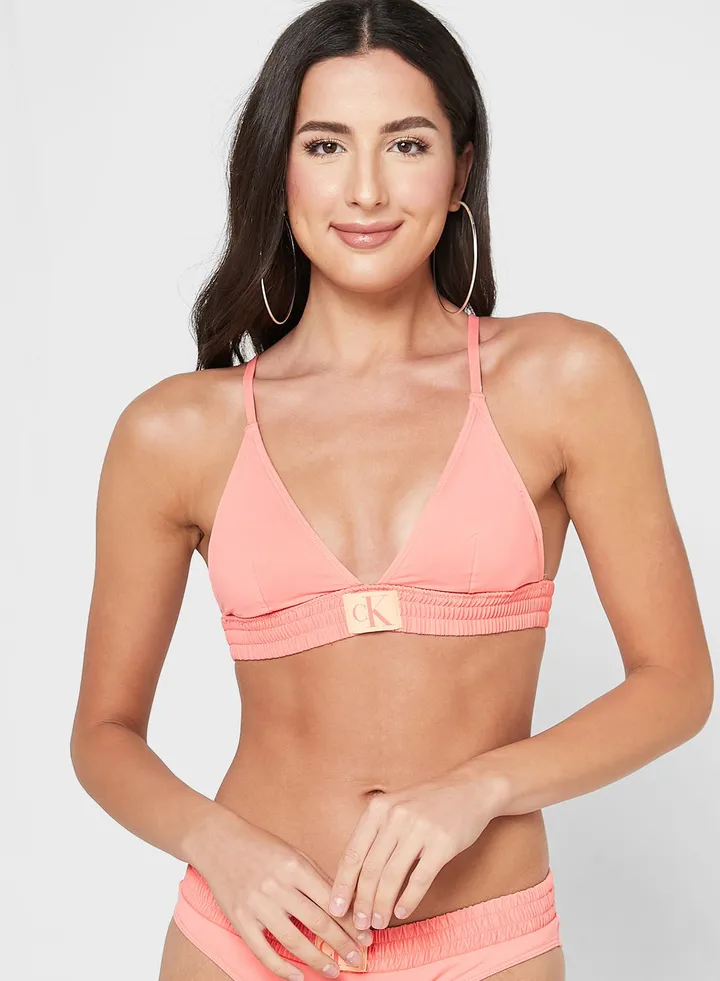 Logo Band Bikini Top