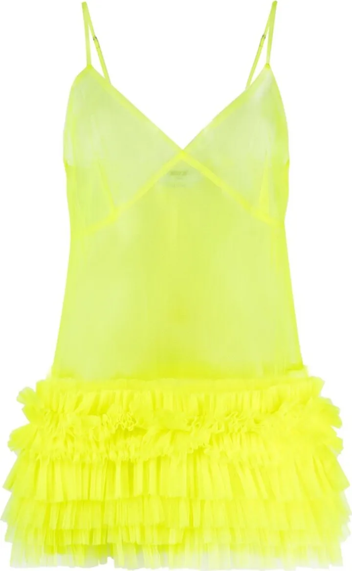 Ruffled Sheer Minidress