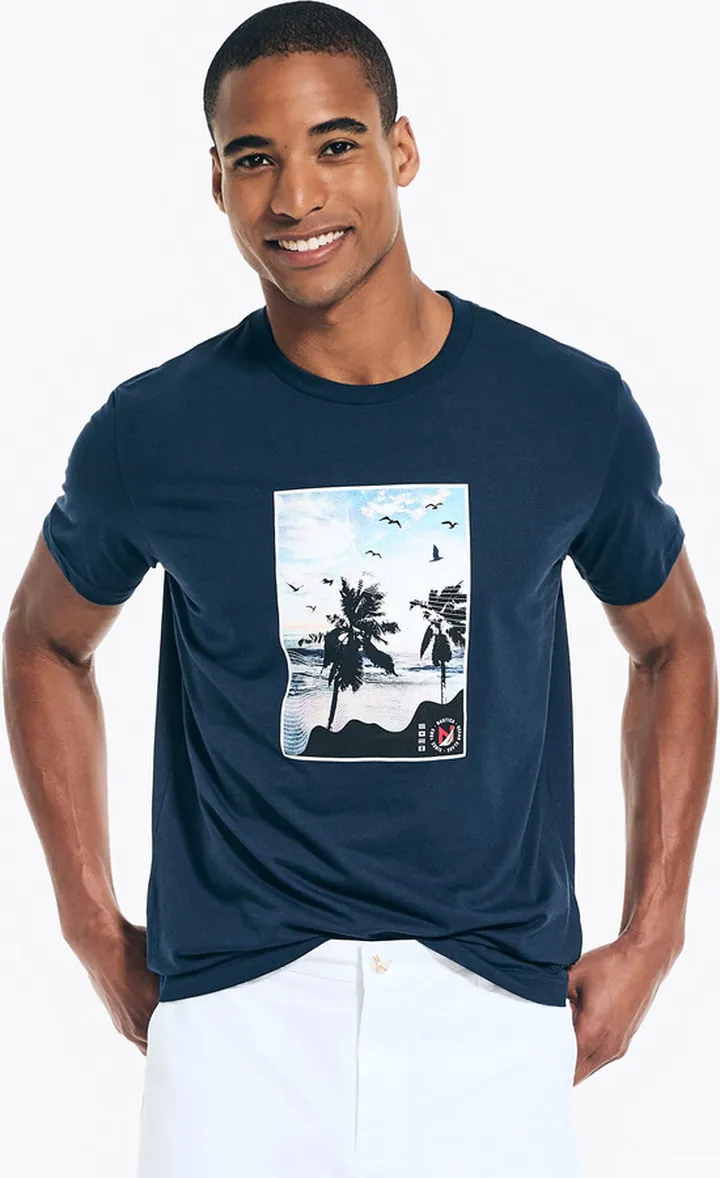 Big & Tall Sustainably Crafted Beach Vibes Graphic T-Shirt