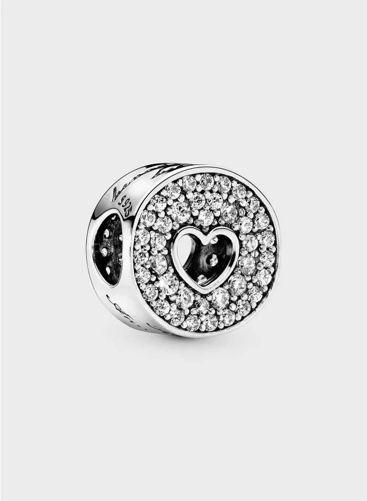 Pavé & Heart Anniversary Charm
