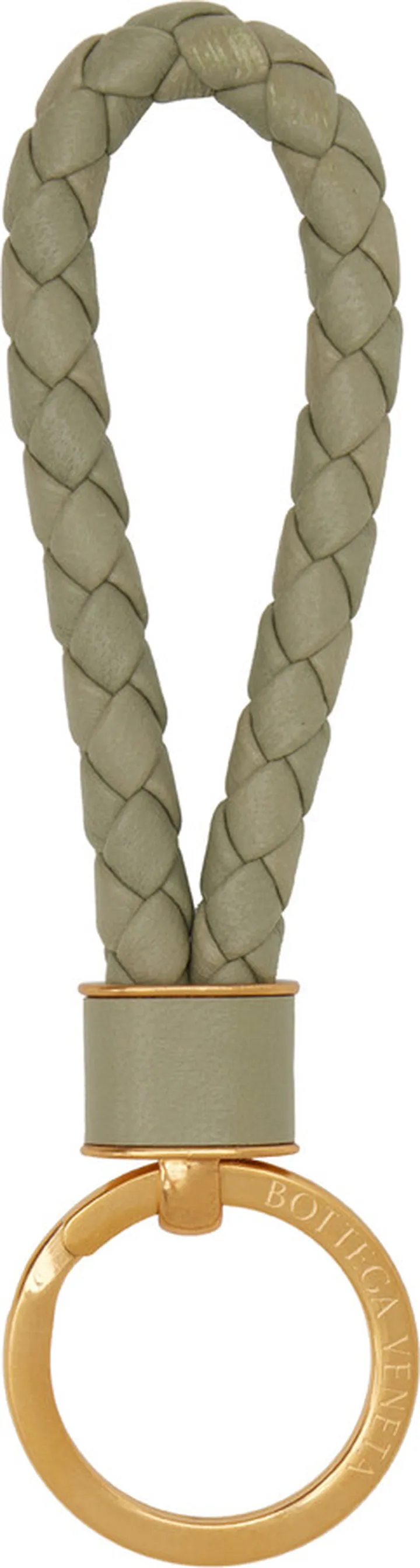 Bottega Veneta Taupe Intrecciato Keychain