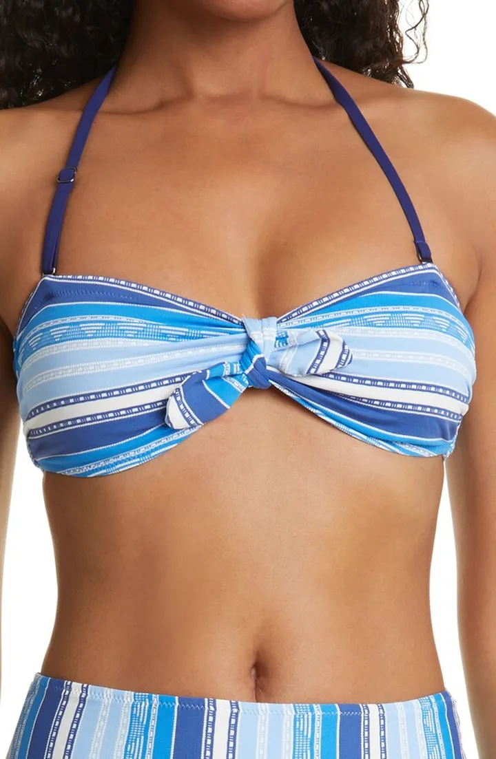 Eshal Tie Front Bandeau Bikini Top