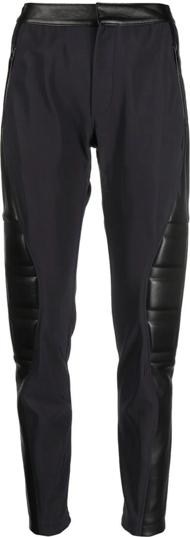 Panelled Leather Trousers