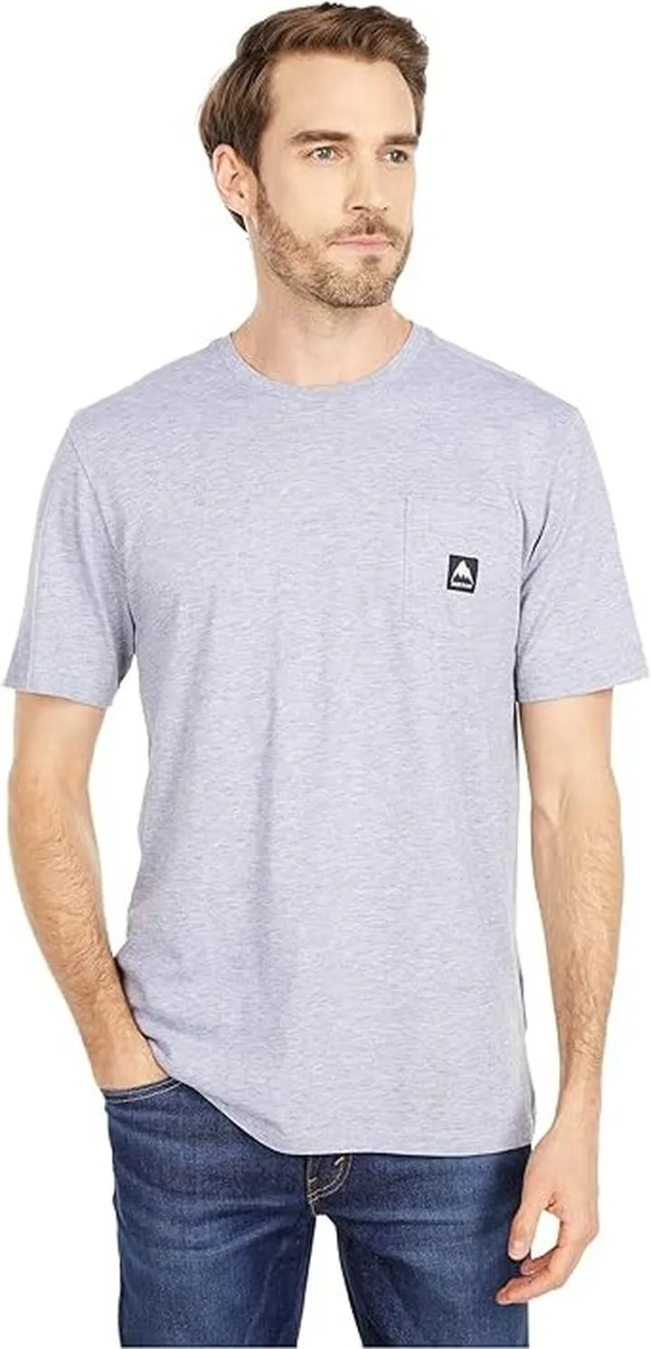 Burton Colfax Short Sleeve T-Shirt (Gray Heather) Clothing
