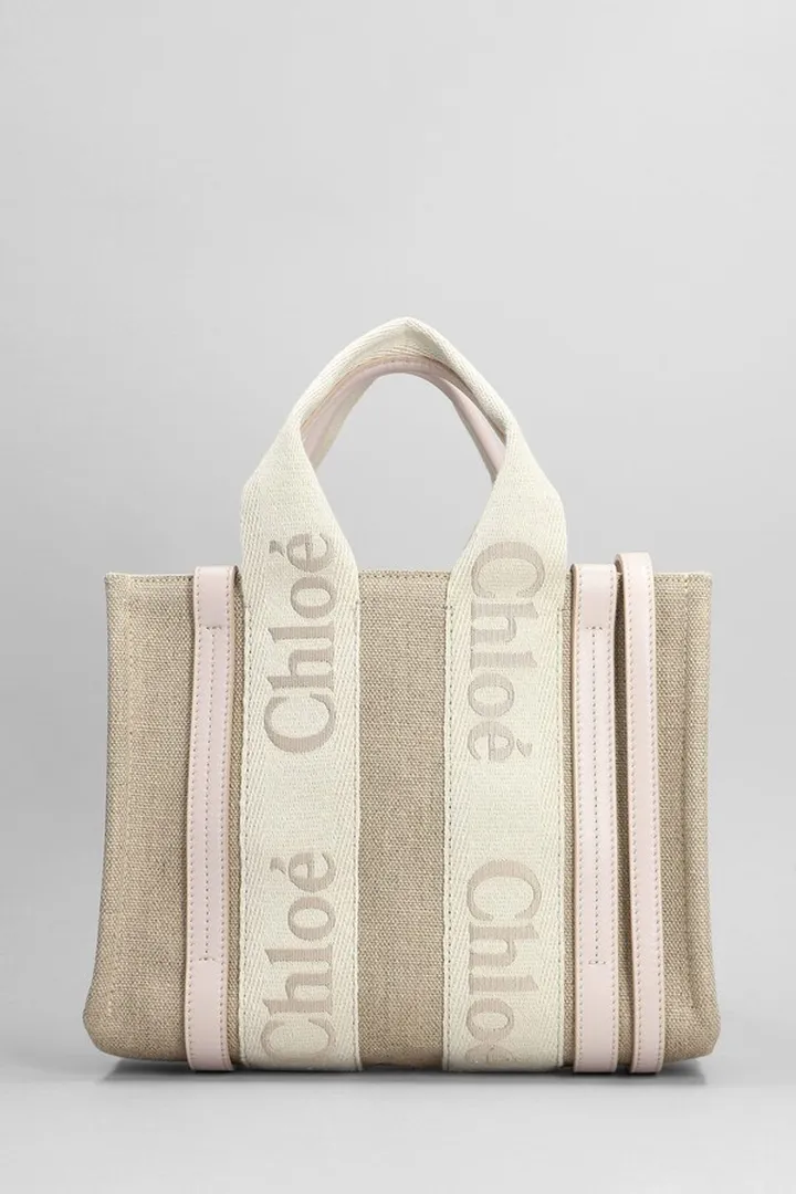 Tote In Grey Fabric