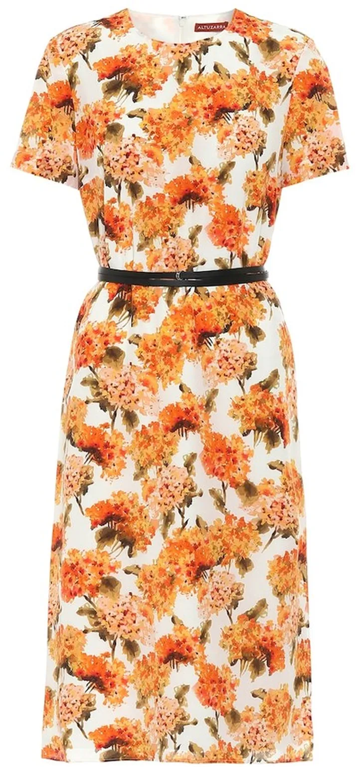 Coco floral silk midi dress