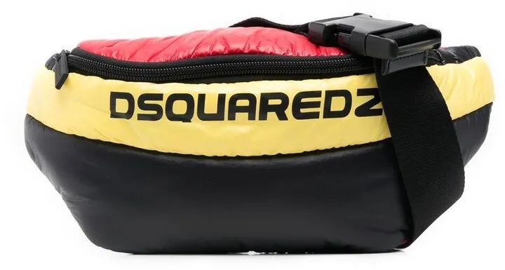 Logo-Print Panelled Belt Bag