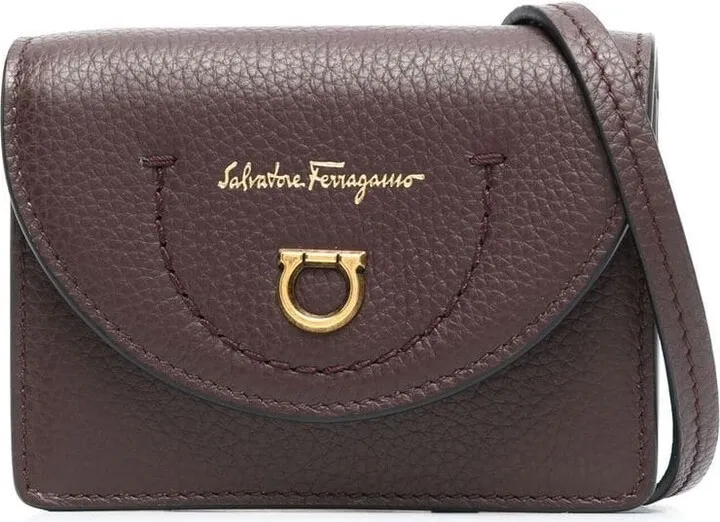Gancini plaque leather mini bag