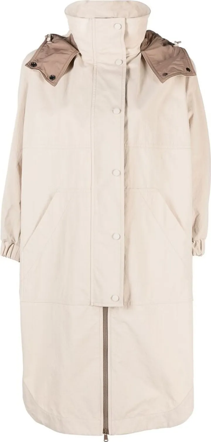 BRUNELLO CUCINELLI- Nylon Hooded Parka Coat