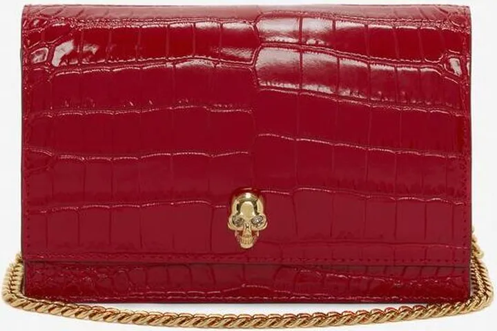 Women's Small Skull Bag In Deep Red