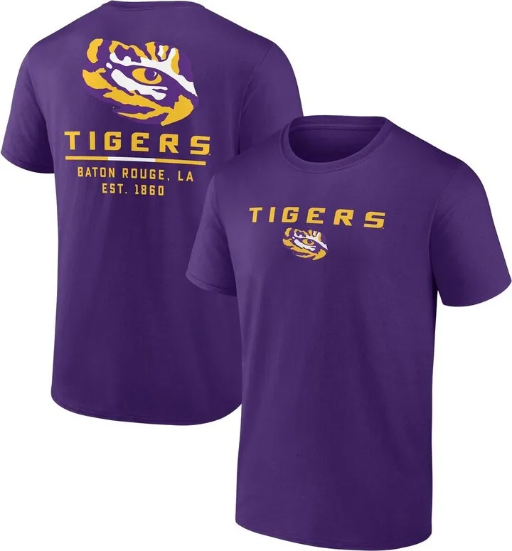 Men's Fanatics Branded Purple Lsu Tigers Game Day 2-Hit T-shirt