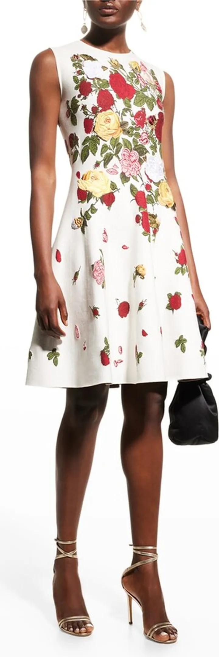 Degrade Rose Jacquard Fit-&-Flare Dress