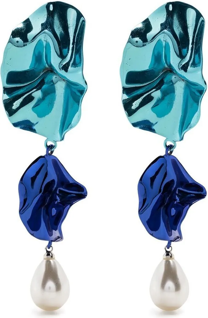 Bluebell pearl drop earrings