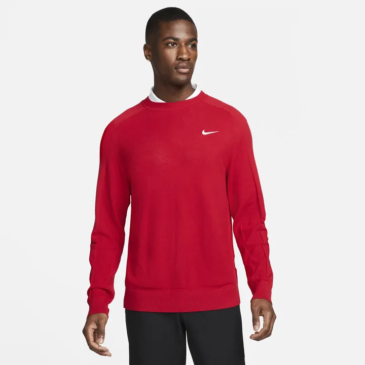 Nike Men's Tiger Woods Knit Golf Sweater in Red