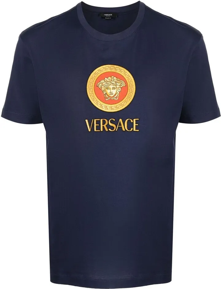 Medusa embroidered cotton T-shirt