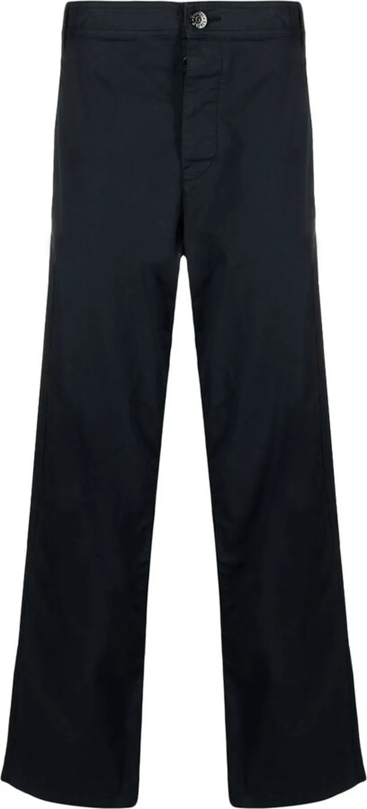 Logo-Patch Straight-Leg Cotton Trousers