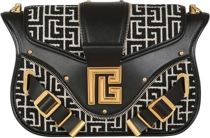 Blaze leather bag with jacquard monogram