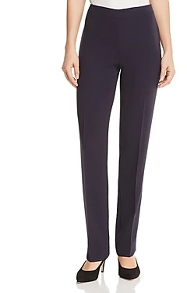Lafayette 148 New York Bleecker Silk Straight-Leg Pants