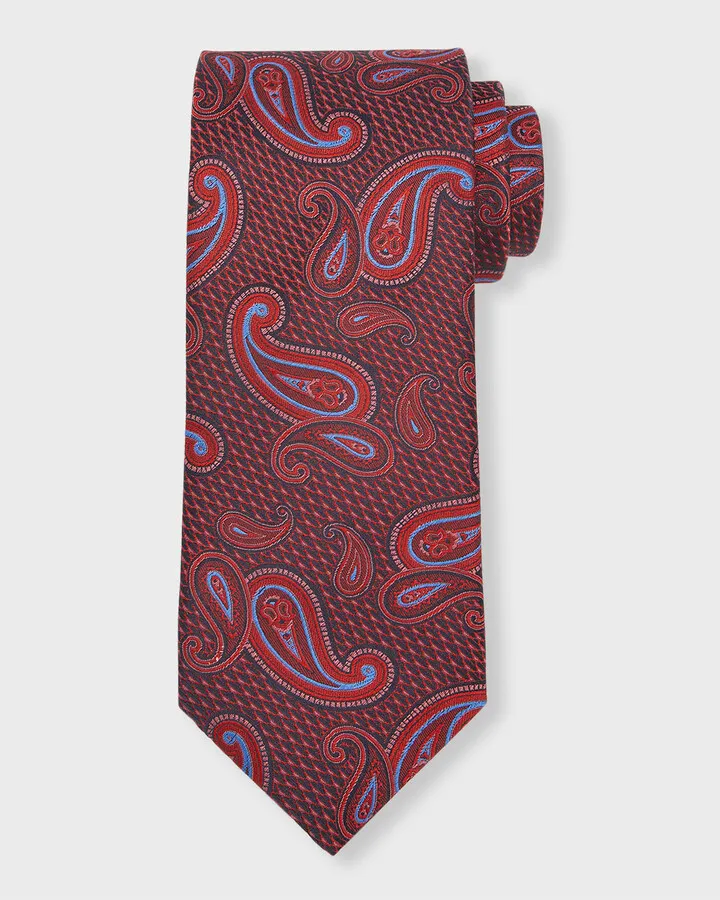 Men's Paisley Jacquard Silk Tie