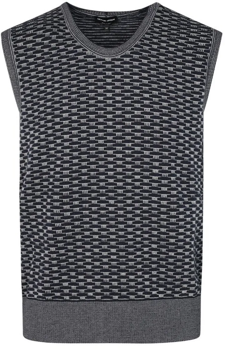 Giorgio Armani Patterned Sleeveless V-Neck Vest