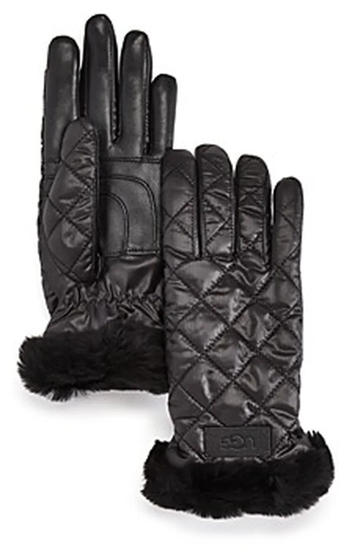 Ugg Quilted Shearling Cuff Tech Gloves