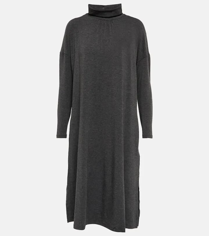 Leisure Oltre mockneck jersey midi dress