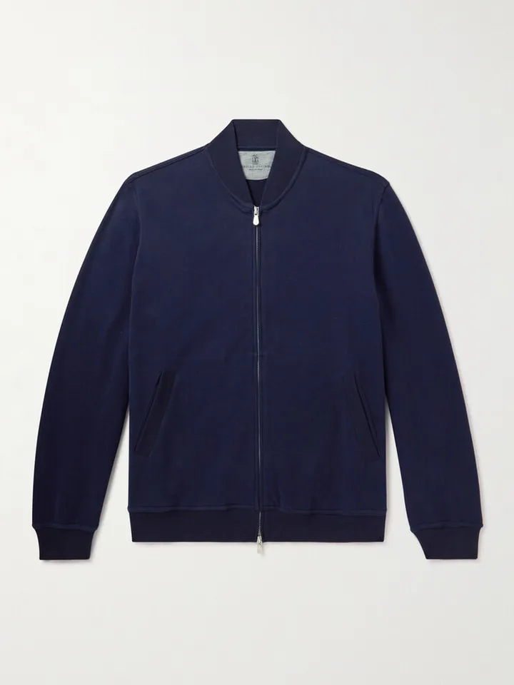 Cotton-Jersey Bomber Jacket