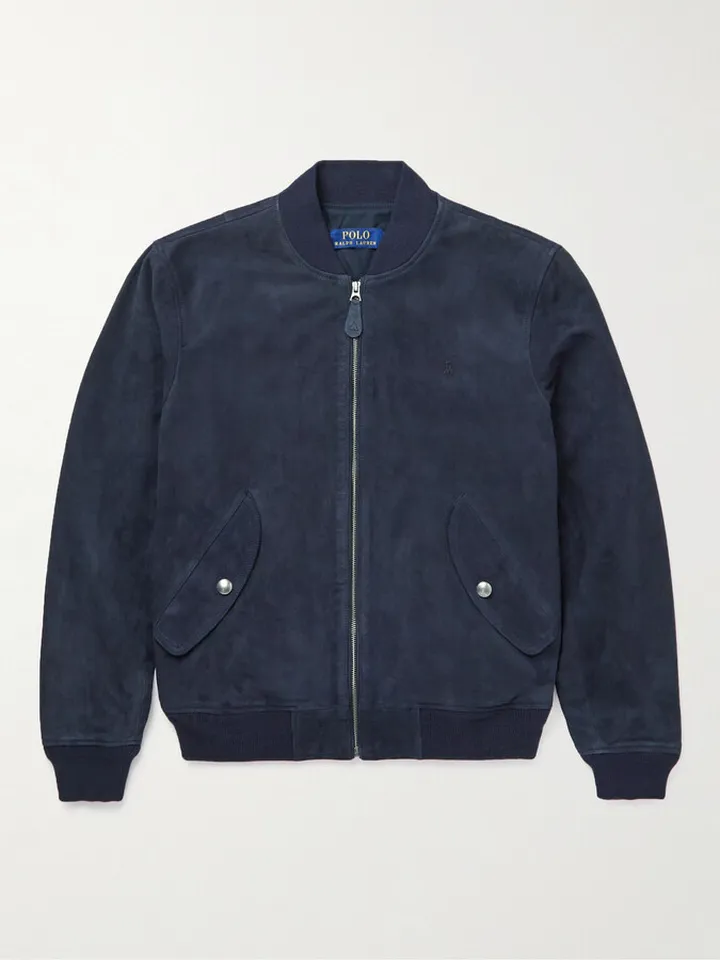 Gunners Suede Bomber Jacket