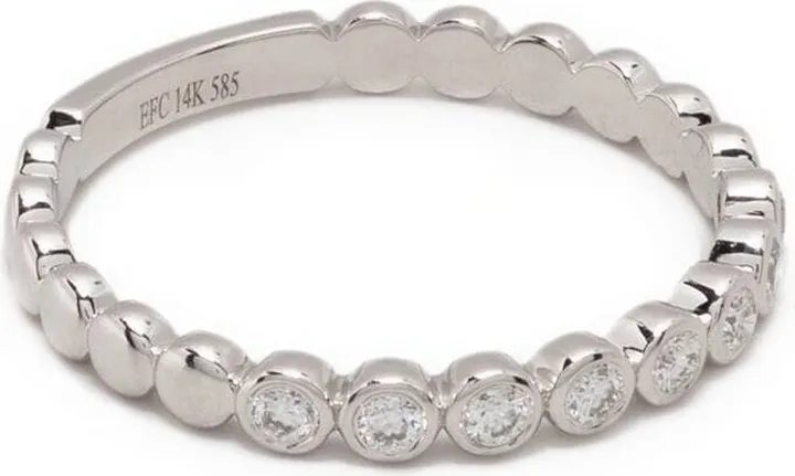 14kt White Gold Diamond Stack Ring