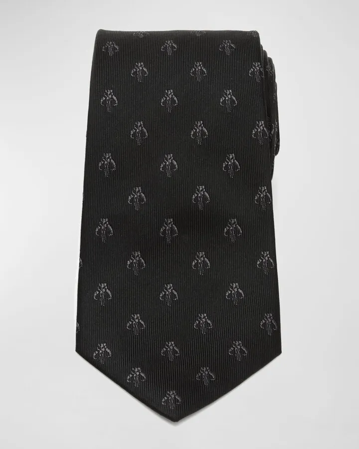 Men's The Mandalorian Mythosaur Skull Silk Tie