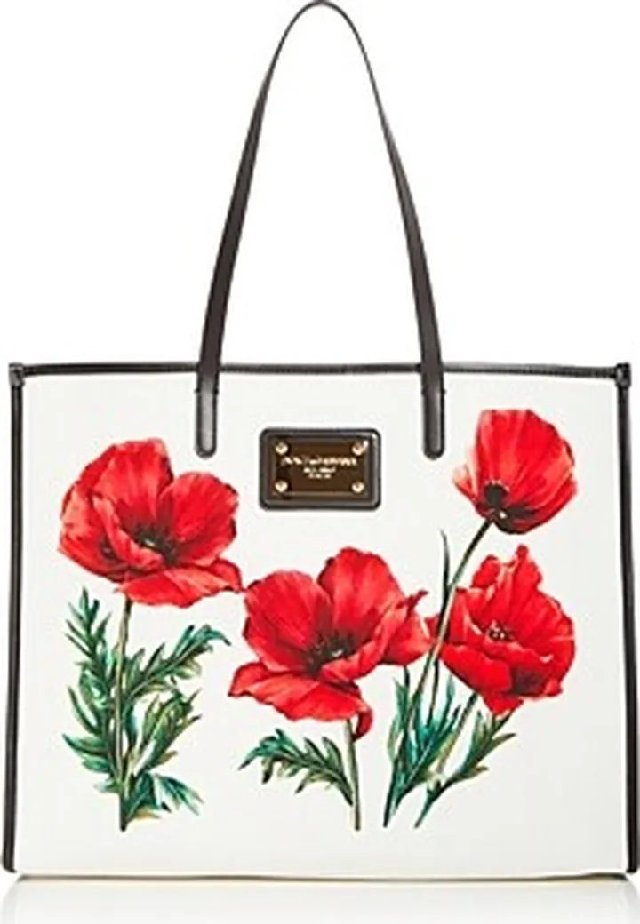 Dolce & Gabbana Floral Print Shopping Tote