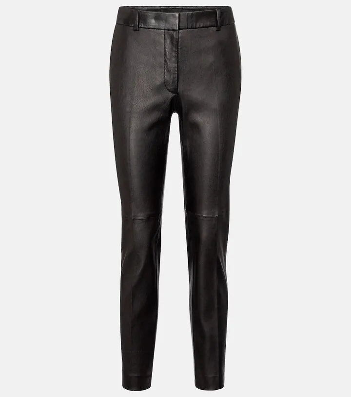Coleman mid-rise leather pants