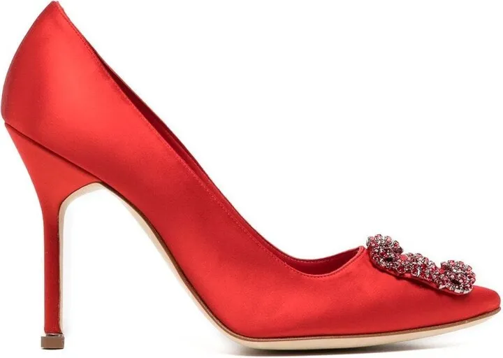 Hangisi jewel-buckle 105mm pumps