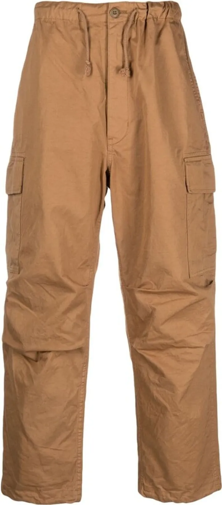 Straight-Leg Cotton Cargo Trousers