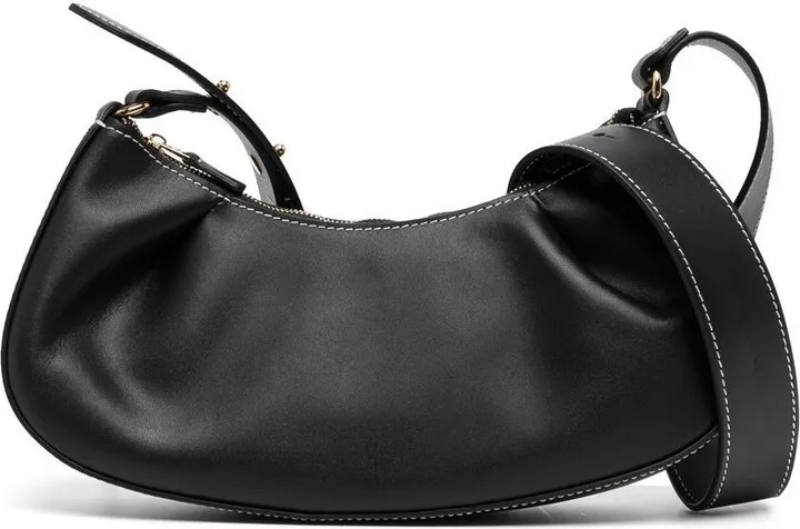 Logo-Patch Leather Shoulder Bag