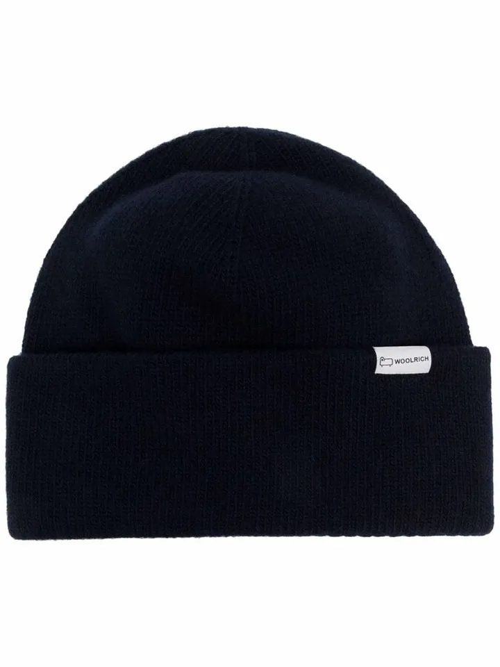Logo-Patch Knitted Beanie
