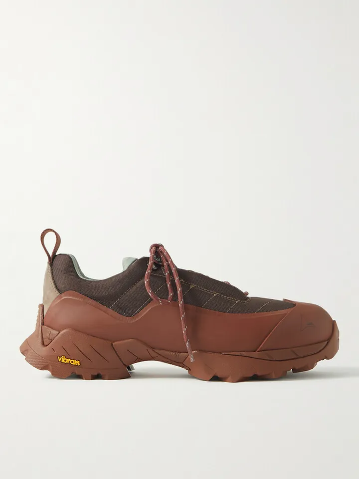 Katharina Rubber and Leather-Trimmed Mesh Hiking Sneakers