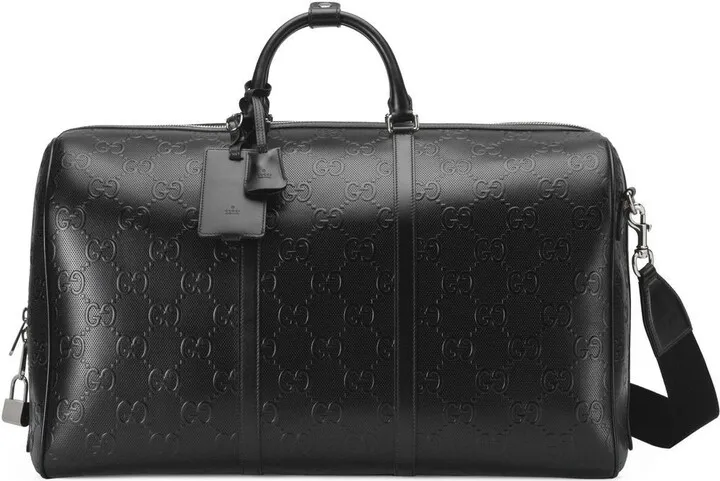 large GG-embossed holdall bag