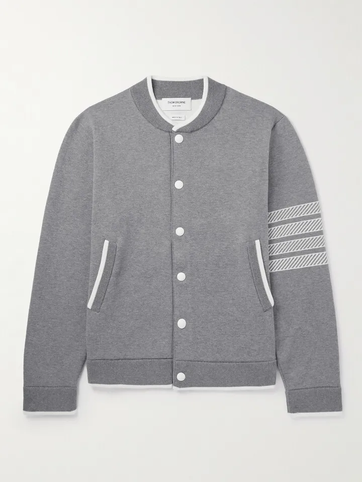 Stretch Cotton-Blend Bomber Jacket
