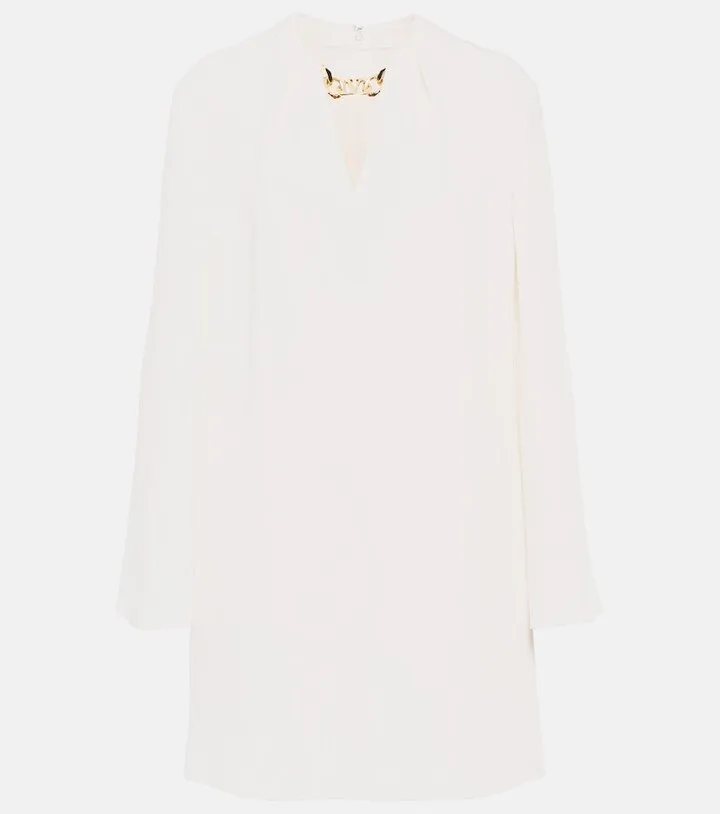 VLogo silk minidress