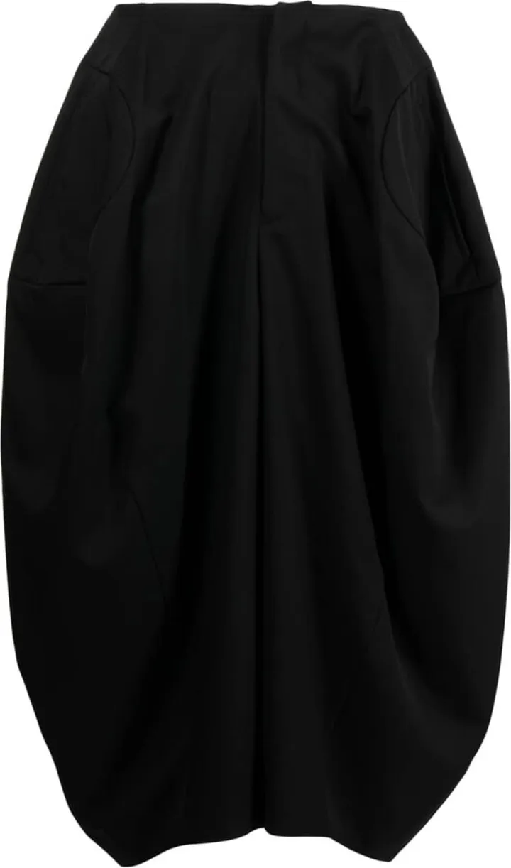Drop-Crotch Wool Cropped-Trousers