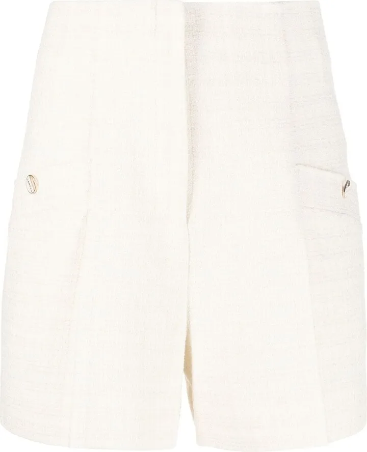 High-Waisted Tweed Shorts