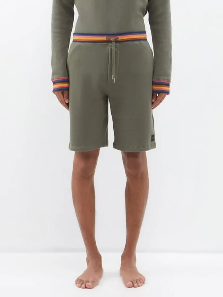 Artist Stripe Cotton-jersey Pyjama Shorts